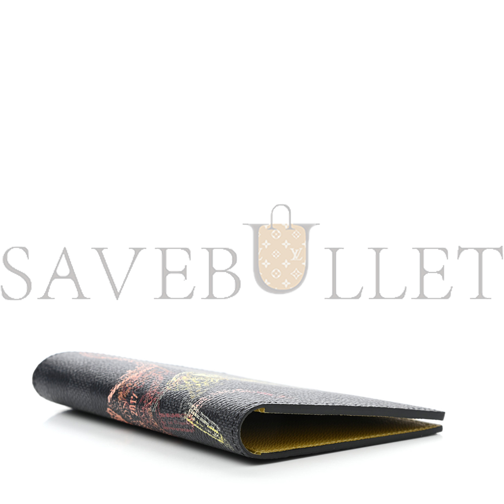 LOUIS VUITTON MASTER DAMIER GRAPHITE STAMPS PASSPORT COVER OLIVE N64604 (14*10*2.5cm)